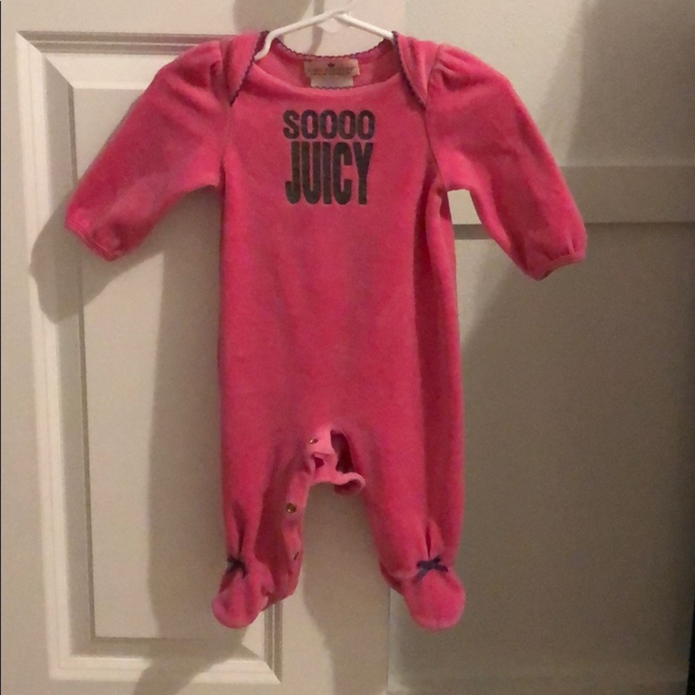 Pink juicy velour romper